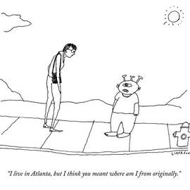 An Extraterrestrial Speaks To A Woman by Liana Finck