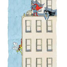 An Obscure Superhero Tries To Challenge Superman by Jack Ziegler