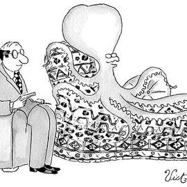 An Octopus Or Squid Lays On A Psychiatrist Or by Victoria Roberts