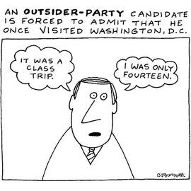 An Outsider - Party Candidate Is Forced To Admit by Charles Barsotti