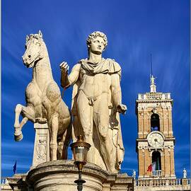 Ancient marble sculpture of Castor at the Cordonata Stairs  by Stefano Senise