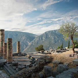 Ancient Ruins At Delphi, Greece by Ed Freeman