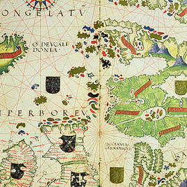 Antique Map of Europe by Pedro Reinel