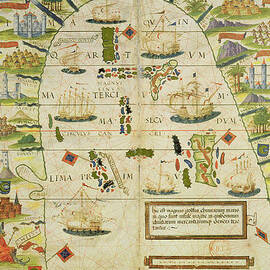Antique Map of the China sea by Pedro Reinel 