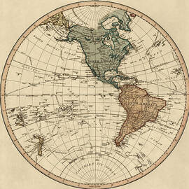 Antique Map of the Western Hemisphere by William Faden - 1786 by Blue Monocle