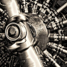 Antique Plane Engine by Olivier Le Queinec