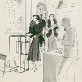 Aristocrats At The Boucher Exhibition by Jean Pages