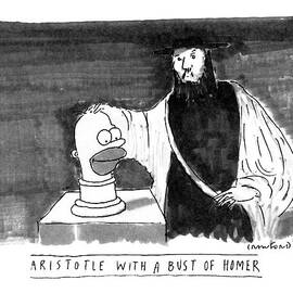 Aristotle With A Bust Of Homer: by Michael Crawford