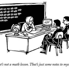 At A Parent-teacher Conference by Drew Dernavich