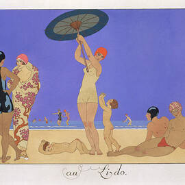 At the Lido by Georges Barbier
