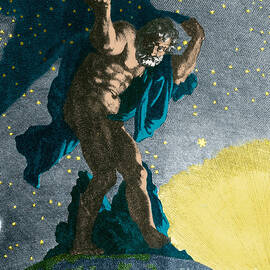 Atlas Supporting The Heavens by Photo Researchers