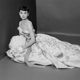 Audrey Hepburn Wearing An Adrian Dress by Richard Rutledge