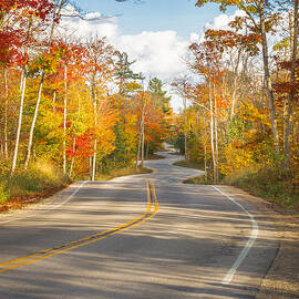 Autumn Afternoon On The Winding Road by Duluth To Door County Photography