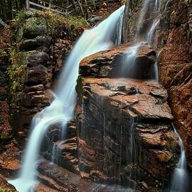 Avalanche Falls At Franconia Notch New Hampshire by Adam Jewell