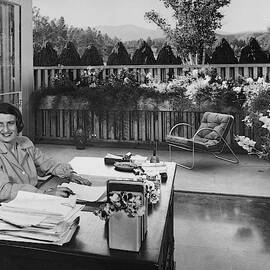Ayn Rand At Her Desk by Julius Shulman