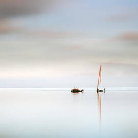 Ayrshire Coast Flat Calm Shipwreck by Grant Glendinning