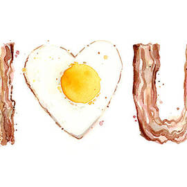 Bacon and Egg LOVE by Olga Shvartsur