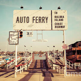 Balboa Island Ferry Newport Beach Vintage Picture by Paul Velgos