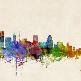 Baltimore Maryland Skyline by Michael Tompsett