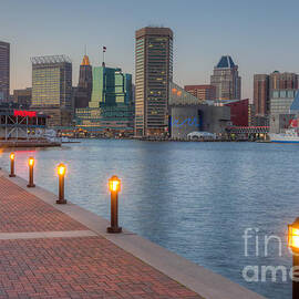 Baltimore Skyline at Twilight I by Clarence Holmes