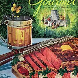 Barbeque Meat And A Mug Of Beer by Henry Stahlhut