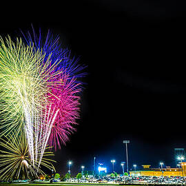 Baseball and Fireworks by David Morefield