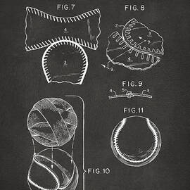 Baseball Construction Patent 2 - Gray by Nikki Marie Smith