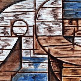  Tommervik Absract Baseball Pitcher Backstop Art Print by Tommervik