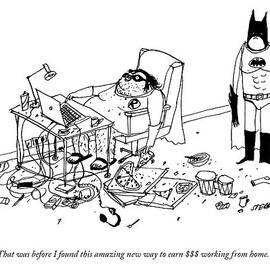 Batman Stands In The Filthy Room Of A Fat by Edward Steed