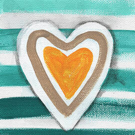Beach Glass Hearts by Linda Woods
