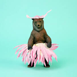 Bear In Flower Skirt by Juj Winn