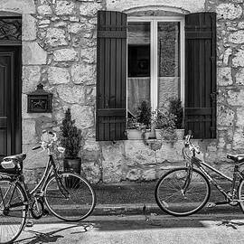 Bicycles Outside a French House by Georgia Clare