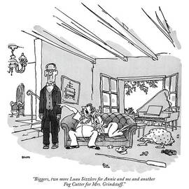 Biggers, Two More Luau Sizzlers For Annie by George Booth