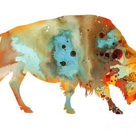 Bison 5 by Watercolor Girl