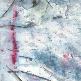 Blood In The Snow. White-blue Background by Hanna Furs