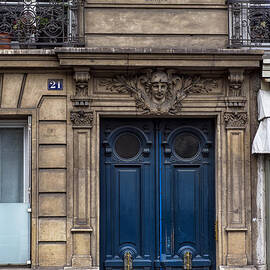 Blue Door in Paris by Georgia Clare