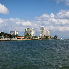 Boats And Cargo Ship, Ft. Lauderdale by Juan Silva