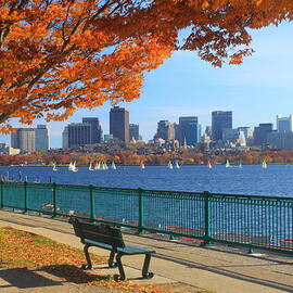 Boston Charles River in Autumn by John Burk
