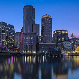 Boston Skyline Seaport District by Susan Candelario