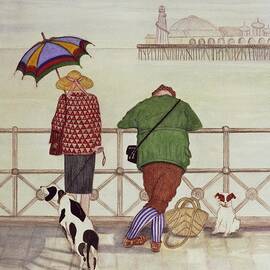 Brighton Pier, 1986 Watercolour On Paper by Gillian Lawson