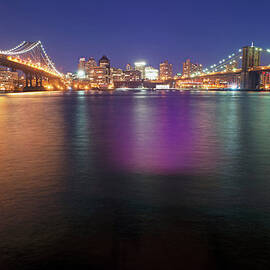 Brooklyn Bridge And East River by Rudi Von Briel