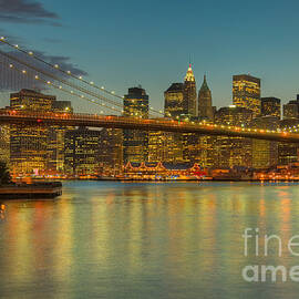Brooklyn Bridge Twilight by Clarence Holmes