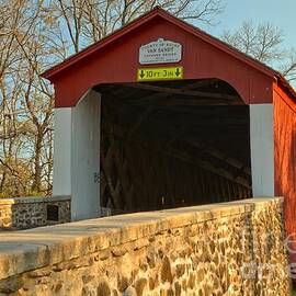 Bucks County Van Sant Covered Bridge by Adam Jewell