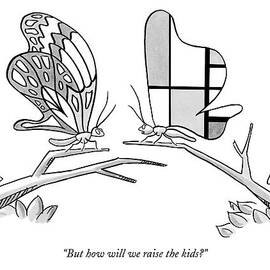 Butterfly With A Mondrian Design On His Wings by Robert Leighton