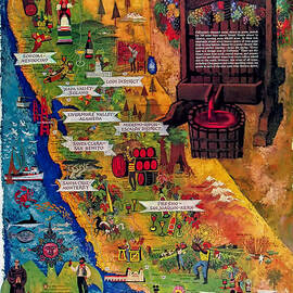 California Wine Map by Georgia Clare