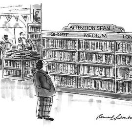 Captionless
A Library Book Shelf Is Divided by Bernard Schoenbaum