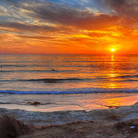 Cardiff By The Sea Sunset by Bruce Friedman
