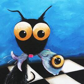 Caught a fish by Lucia Stewart