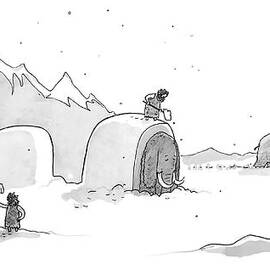 Cavemen Shoveling Out Their Woolly Mammoths by Jason Patterson