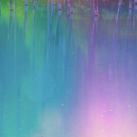 Celeste  Blue  Pond  Reflection  Mirror by Plasticboystudio